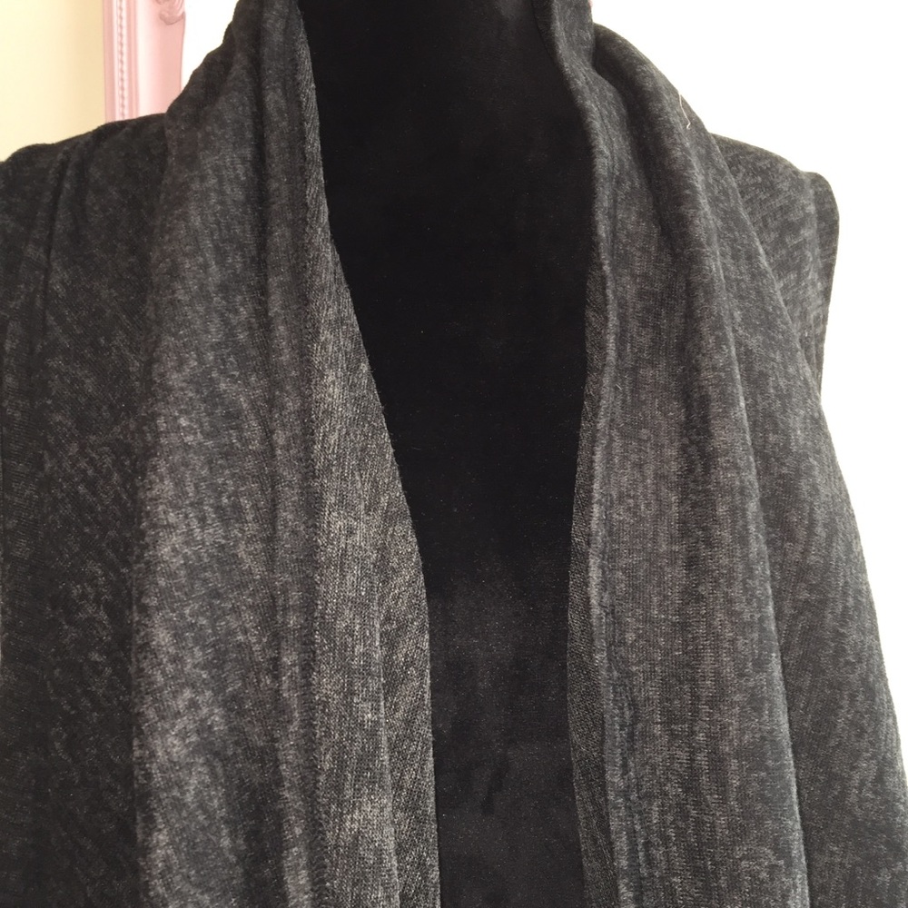 Handkerchief high-low sweater knit vest black - Picture 6 of 8